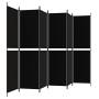 Biombo divisor de 6 paneles de tela negro 300x200 cm de vidaXL, Divisores de ambientes - Ref: Foro24-350241, Precio: 48,52 €,...