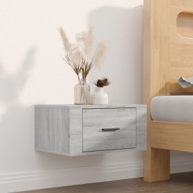 Sonoma gray wall bedside table 50x36x25 cm by vidaXL, Nightstands - Ref: Foro24-816852, Price: 39,99 €, Discount: %