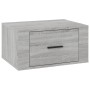 Mesita de noche de pared gris Sonoma 50x36x25 cm de vidaXL, Mesitas de noche - Ref: Foro24-816852, Precio: 39,71 €, Descuento: %