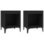 Nightstands 2 units black 40x35x50 cm by vidaXL, Nightstands - Ref: Foro24-821877, Price: 53,93 €, Discount: %