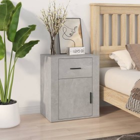 Bedside table made of gray concrete plywood, measuring 50x36x60 cm. by vidaXL, Nightstands - Ref: Foro24-816724, Price: 66,13...