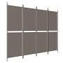 Divider screen with 4 anthracite gray fabric panels 200x220 cm by vidaXL, Room dividers - Ref: Foro24-350248, Price: 35,99 €,...