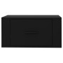 Mesita de noche de pared negro 50x36x25 cm de vidaXL, Mesitas de noche - Ref: Foro24-816842, Precio: 42,99 €, Descuento: %