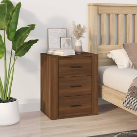 Oak brown plywood bedside table 50x36x60 cm by vidaXL, Nightstands - Ref: Foro24-816719, Price: 72,76 €, Discount: %