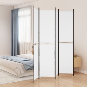 Divider screen with 4 white fabric panels 200x220 cm by vidaXL, Room dividers - Ref: Foro24-350246, Price: 36,99 €, Discount: %