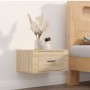 Wall-mounted bedside tables 2 units Sonoma oak color 50x36x25 cm by vidaXL, Nightstands - Ref: Foro24-816847, Price: 74,43 €,...