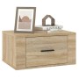 Wall-mounted bedside tables 2 units Sonoma oak color 50x36x25 cm by vidaXL, Nightstands - Ref: Foro24-816847, Price: 74,43 €,...