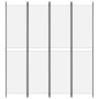 Divider screen with 4 white fabric panels 200x220 cm by vidaXL, Room dividers - Ref: Foro24-350246, Price: 36,41 €, Discount: %