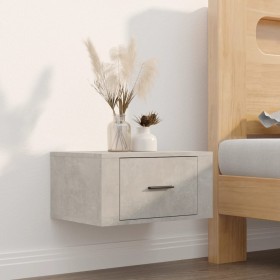 Wall-mounted bedside table in concrete gray color, 50x36x25 cm by vidaXL, Nightstands - Ref: Foro24-816848, Price: 38,61 €, D...