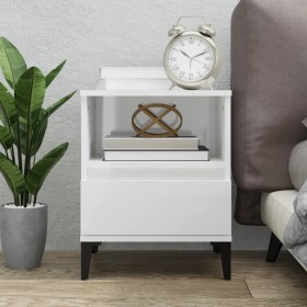 Glossy white nightstand 40x35x50 cm by vidaXL, Closets and storage - Ref: Foro24-821814, Price: 46,23 €, Discount: %