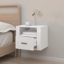 Glossy white wall bedside table 50x36x40 cm by vidaXL, Nightstands - Ref: Foro24-816884, Price: 53,71 €, Discount: %