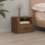 Brown oak wall bedside table 50x36x40 cm by vidaXL, Nightstands - Ref: Foro24-816894, Price: 47,87 €, Discount: %