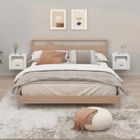 Wall-mounted bedside tables 2 units white 50x36x40 cm by vidaXL, Nightstands - Ref: Foro24-816881, Price: 68,90 €, Discount: %