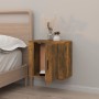 Wall-mounted bedside table in smoked oak color, measuring 50x30x47 cm. by vidaXL, Nightstands - Ref: Foro24-816874, Price: 35...