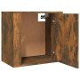 Wall-mounted bedside table in smoked oak color, measuring 50x30x47 cm. by vidaXL, Nightstands - Ref: Foro24-816874, Price: 35...