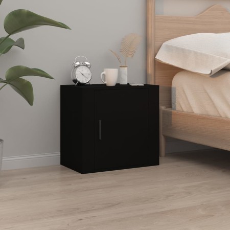 Mesita de noche de pared negro 50x30x47 cm de vidaXL, Mesitas de noche - Ref: Foro24-816866, Precio: 30,41 €, Descuento: %