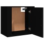 Mesita de noche de pared negro 50x30x47 cm de vidaXL, Mesitas de noche - Ref: Foro24-816866, Precio: 30,41 €, Descuento: %