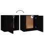 Mesita de noche de pared negro 50x30x47 cm de vidaXL, Mesitas de noche - Ref: Foro24-816866, Precio: 30,41 €, Descuento: %