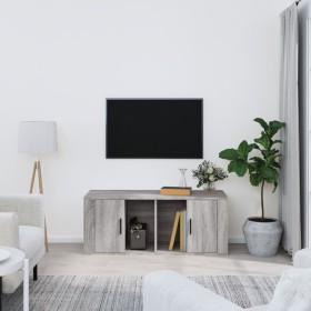 Mueble de TV madera contrachapada gris Sonoma 100x35x40 cm de vidaXL, Muebles TV - Ref: Foro24-816806, Precio: 66,99 €, Descu...