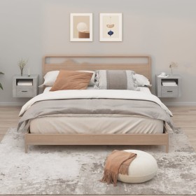 Mesitas de noche de pared 2 uds gris hormigón 50x36x40 cm de vidaXL, Mesitas de noche - Ref: Foro24-816889, Precio: 66,47 €, ...