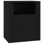 Black plywood nightstand 50x36x60 cm by vidaXL, Nightstands - Ref: Foro24-816729, Price: 66,90 €, Discount: %