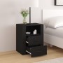 Black plywood nightstand 50x36x60 cm by vidaXL, Nightstands - Ref: Foro24-816729, Price: 66,90 €, Discount: %