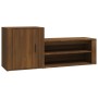 Mueble zapatero madera contrachapada roble marrón 130x35x54 cm de vidaXL, Zapateros y organizadores de calzado - Ref: Foro24-...