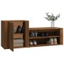 Mueble zapatero madera contrachapada roble marrón 130x35x54 cm de vidaXL, Zapateros y organizadores de calzado - Ref: Foro24-...