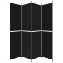 Divider screen with 4 black fabric panels 200x220 cm by vidaXL, Room dividers - Ref: Foro24-350249, Price: 34,22 €, Discount: %