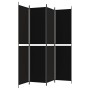 Divider screen with 4 black fabric panels 200x220 cm by vidaXL, Room dividers - Ref: Foro24-350249, Price: 34,22 €, Discount: %