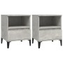 Bedside tables 2 units concrete gray 40x35x50 cm by vidaXL, Closets and storage - Ref: Foro24-821819, Price: 87,92 €, Discoun...