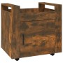 Carrito de escritorio contrachapada roble ahumado 60x45x60 cm de vidaXL, Carros e islas - Ref: Foro24-816613, Precio: 55,99 €...