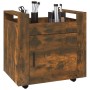 Carrito de escritorio contrachapada roble ahumado 60x45x60 cm de vidaXL, Carros e islas - Ref: Foro24-816613, Precio: 55,99 €...