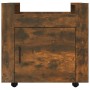 Carrito de escritorio contrachapada roble ahumado 60x45x60 cm de vidaXL, Carros e islas - Ref: Foro24-816613, Precio: 55,99 €...