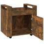 Carrito de escritorio contrachapada roble ahumado 60x45x60 cm de vidaXL, Carros e islas - Ref: Foro24-816613, Precio: 55,99 €...