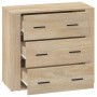 Aparador madera contrachapada color roble Sonoma 80x33x70 cm de vidaXL, Aparadores - Ref: Foro24-816579, Precio: 97,22 €, Des...