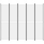 Divider screen with 5 white fabric panels 250x220 cm by vidaXL, Room dividers - Ref: Foro24-350250, Price: 41,06 €, Discount: %