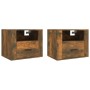 Wall bedside tables 2 pcs smoked oak 50x36x40 cm by vidaXL, Nightstands - Ref: Foro24-816891, Price: 80,65 €, Discount: %