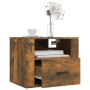 Wall bedside tables 2 pcs smoked oak 50x36x40 cm by vidaXL, Nightstands - Ref: Foro24-816891, Price: 80,65 €, Discount: %