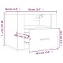 Mesitas de noche de pared 2 uds roble ahumado 50x36x40 cm de vidaXL, Mesitas de noche - Ref: Foro24-816891, Precio: 80,65 €, ...