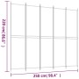 Divider screen with 5 white fabric panels 250x220 cm by vidaXL, Room dividers - Ref: Foro24-350250, Price: 41,06 €, Discount: %