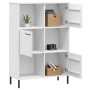 OSLO solid wood bookcase with metal legs, white, 90x35x128.5cm by vidaXL, Bookcases and shelves - Ref: Foro24-351014, Price: ...