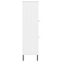 OSLO solid wood bookcase with metal legs, white, 90x35x128.5cm by vidaXL, Bookcases and shelves - Ref: Foro24-351014, Price: ...