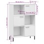 OSLO solid wood bookcase with metal legs, white, 90x35x128.5cm by vidaXL, Bookcases and shelves - Ref: Foro24-351014, Price: ...