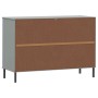 OSLO sideboard with metal legs solid gray wood 113x40x77 cm by vidaXL, Sideboards - Ref: Foro24-351019, Price: 113,98 €, Disc...