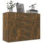 Smoked oak plywood sideboard 88x30x65 cm by vidaXL, Sideboards - Ref: Foro24-815369, Price: 87,69 €, Discount: %