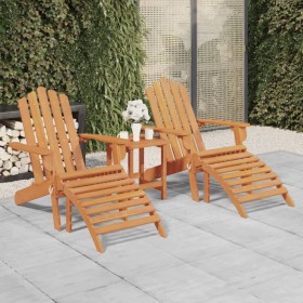 Adirondack garden chairs with footrest 2 pcs acacia wood by vidaXL, Garden chairs - Ref: Foro24-3145015, Price: 263,99 €, Dis...