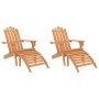 Adirondack garden chairs with footrest 2 pcs acacia wood by vidaXL, Garden chairs - Ref: Foro24-3145015, Price: 262,72 €, Dis...