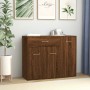 Brown oak plywood sideboard 88x30x70 cm by vidaXL, Sideboards - Ref: Foro24-815368, Price: 82,85 €, Discount: %