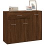 Aparador madera contrachapada color roble marrón 88x30x70 cm de vidaXL, Aparadores - Ref: Foro24-815368, Precio: 82,85 €, Des...